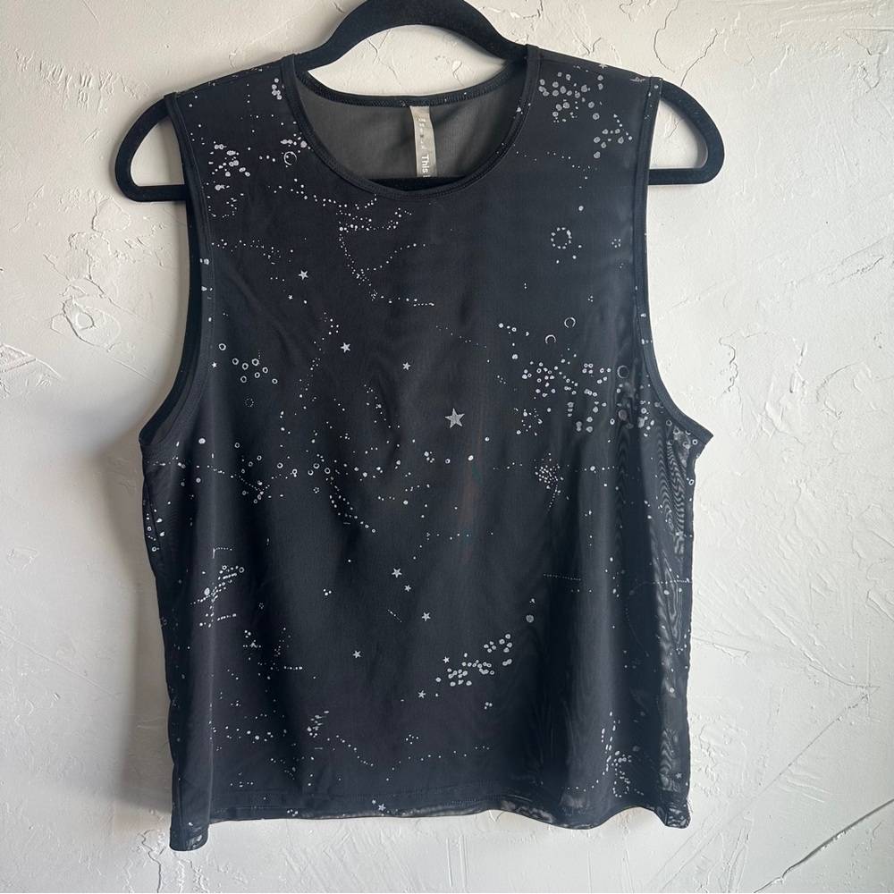 Aritzia The Constant Celestial Sheer Mesh Tank Top Goth Grunge‎ Fairycore Sz M